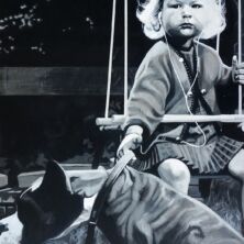 Mind The Gap- Acryl op canvas 90/120 cm-2020. Verkocht aan particulier Zwitserland. Mind The Gap-Acryl op canvas 90/120 cm-2020.