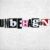 Unbehagen- gevonden Letters en acryl op canvas