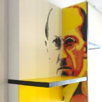 M Stands 4 - Linker zichtpunt- voor expositie 25 x 25 x 25 in het Mondriaanhuis 2019 M Stands 4- linker zicht punt -25 x 25 x 25- 2019